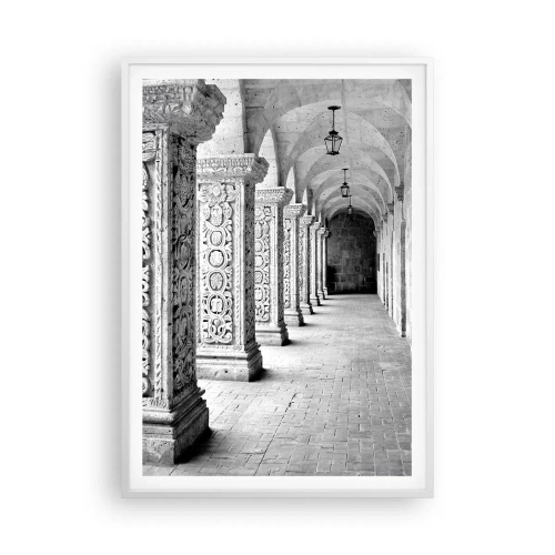 Plakat i hvid ramme - Og hvor går det hen...? - 70x100 cm