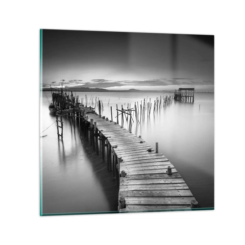 Billede på glas - Stilheden fra en glemt kyst - 70x70 cm