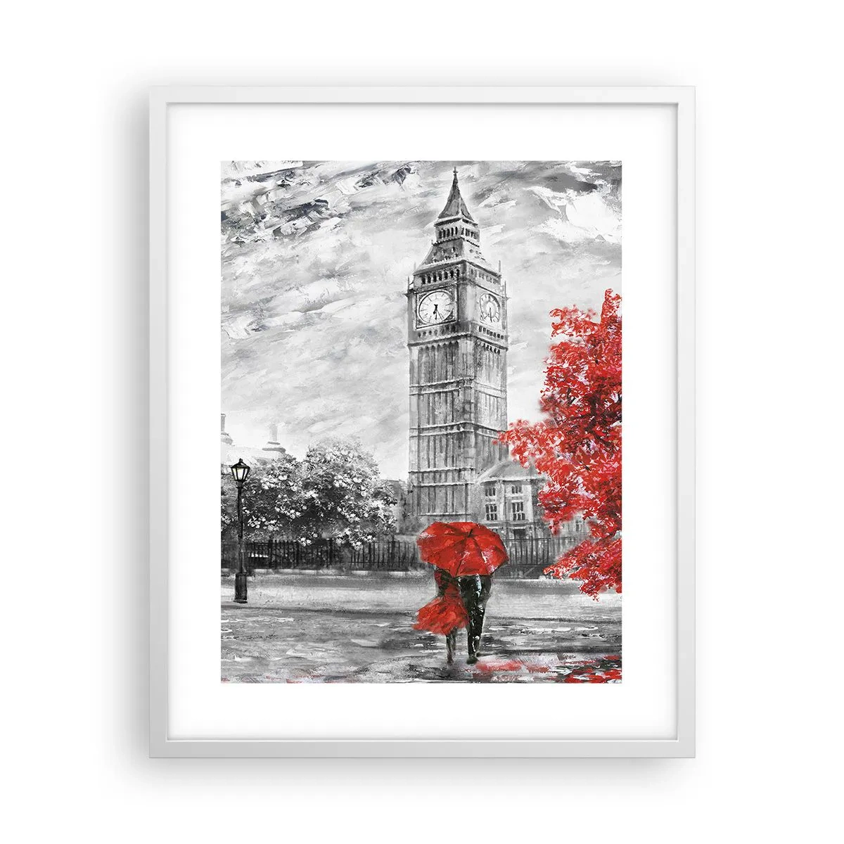 Plakat i hvid ramme - En spændende dag - 40x50 cm