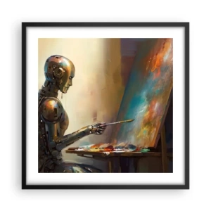Plakat i sort ramme - Fremtidens kunst - 50x50 cm