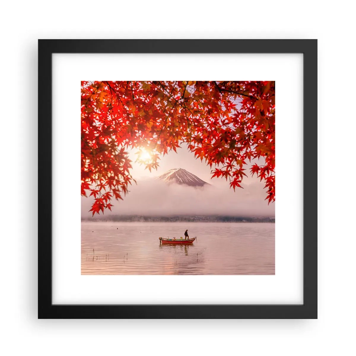 Plakat i sort ramme - I en japansk atmosfære - 30x30 cm