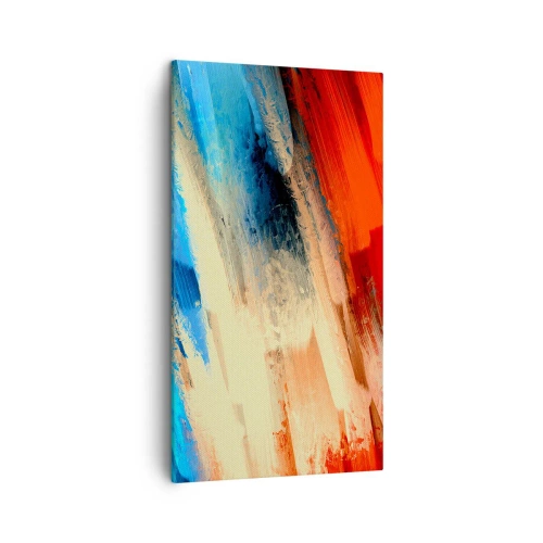 Lærredstryk - Billede på lærred - En kaskade af farver - 45x80 cm