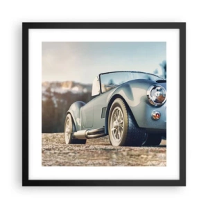 Plakat i sort ramme - Fordi stil betyder noget - 40x40 cm