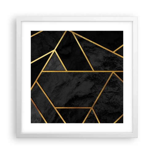 Plakat i hvid ramme - Mørke og lys - 40x40 cm