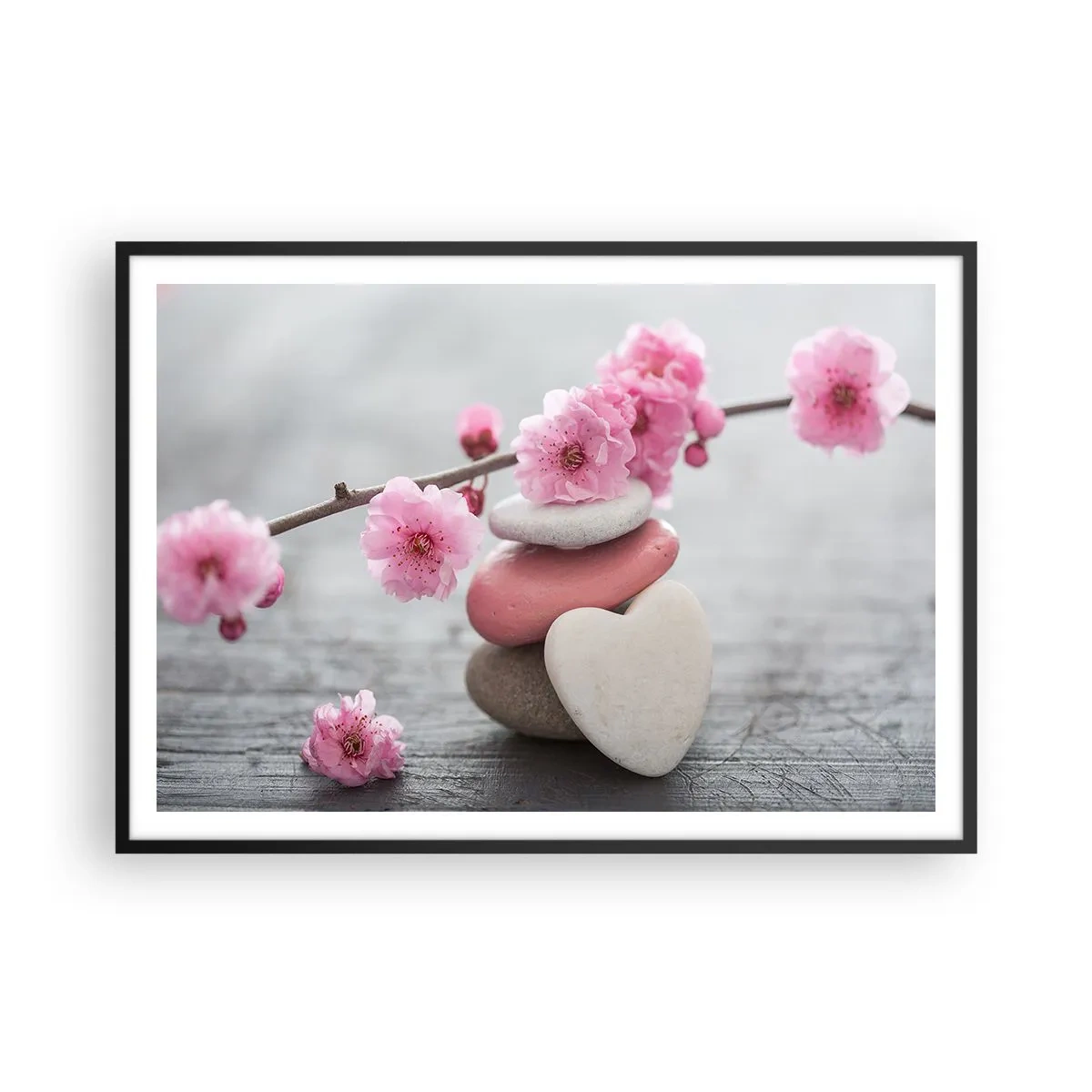 Plakat i sort ramme - Kirsebærblomstens lyksalighed - 100x70 cm