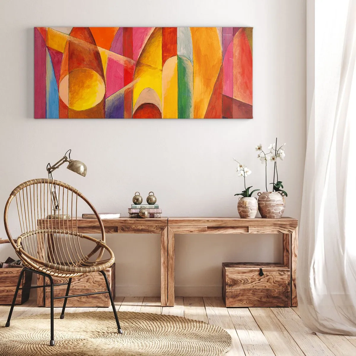 Lærredstryk - Billede på lærred - Solens katedral - 100x40 cm
