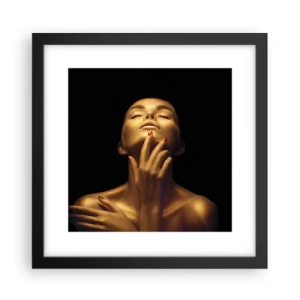 Plakat i sort ramme - Som gylden silke - 30x30 cm