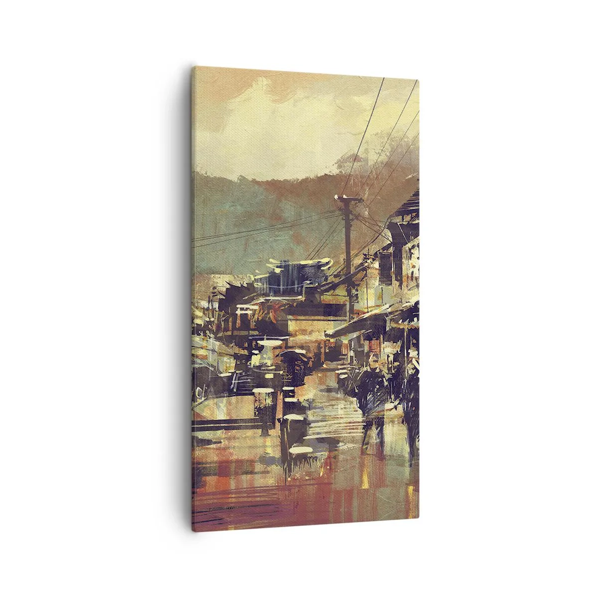 Lærredstryk - Billede på lærred - Livet som et væld af gråt - 55x100 cm