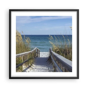 Plakat i sort ramme - I solen, i vinden - 50x50 cm