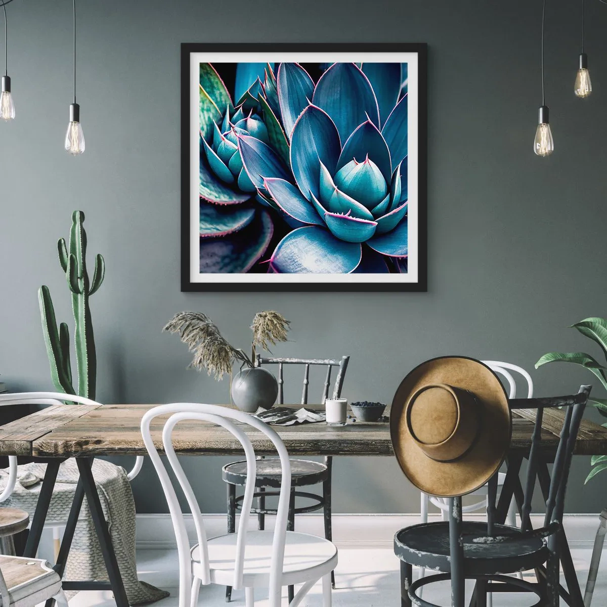 Plakat i sort ramme - Vital kraft - 40x40 cm