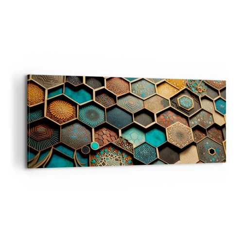 Lærredstryk - Billede på lærred - Arabiske ornamenter - en variation - 100x40 cm