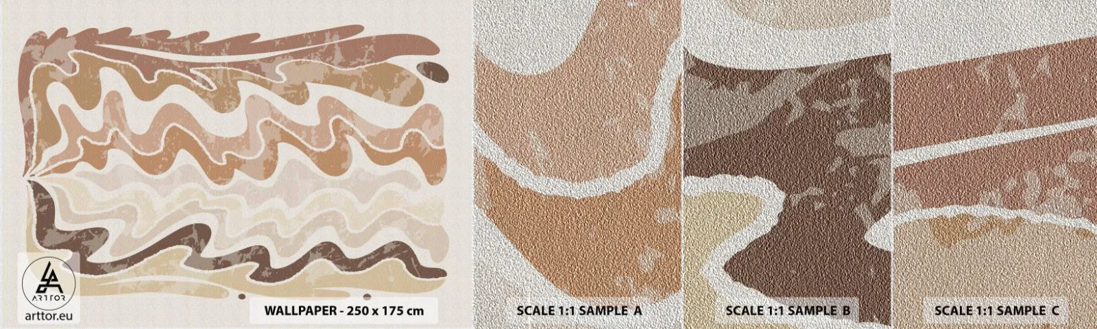 Prøve Fototapet Premium Sand - God energi - gode følelser - Ældret, Boho, Stykke - 100x30 cm