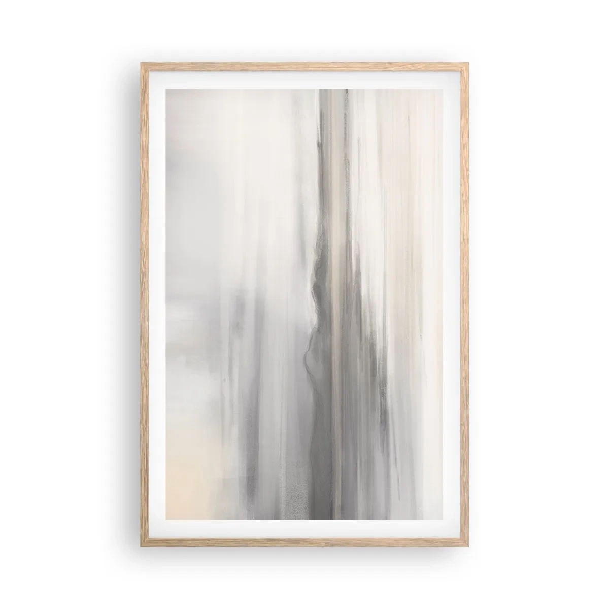 Plakat i ramme af lyst egetræ - En tankevækkende afstand - 61x91 cm