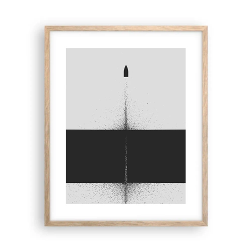 Plakat i ramme af lyst egetræ - Lige til sagen - 40x50 cm