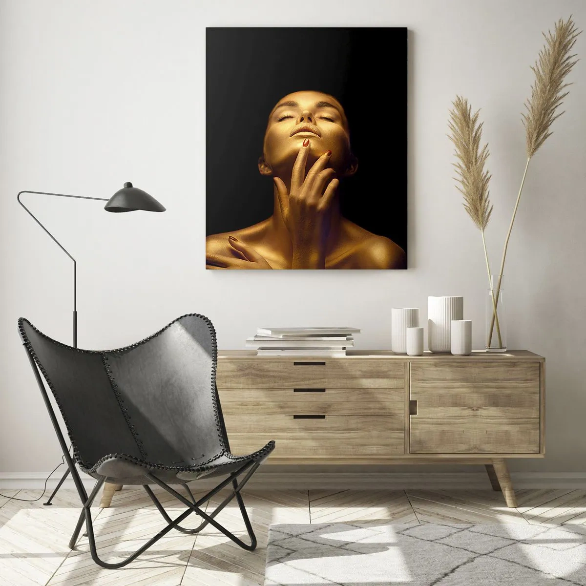 Billede på glas - Som gylden silke - 50x70 cm