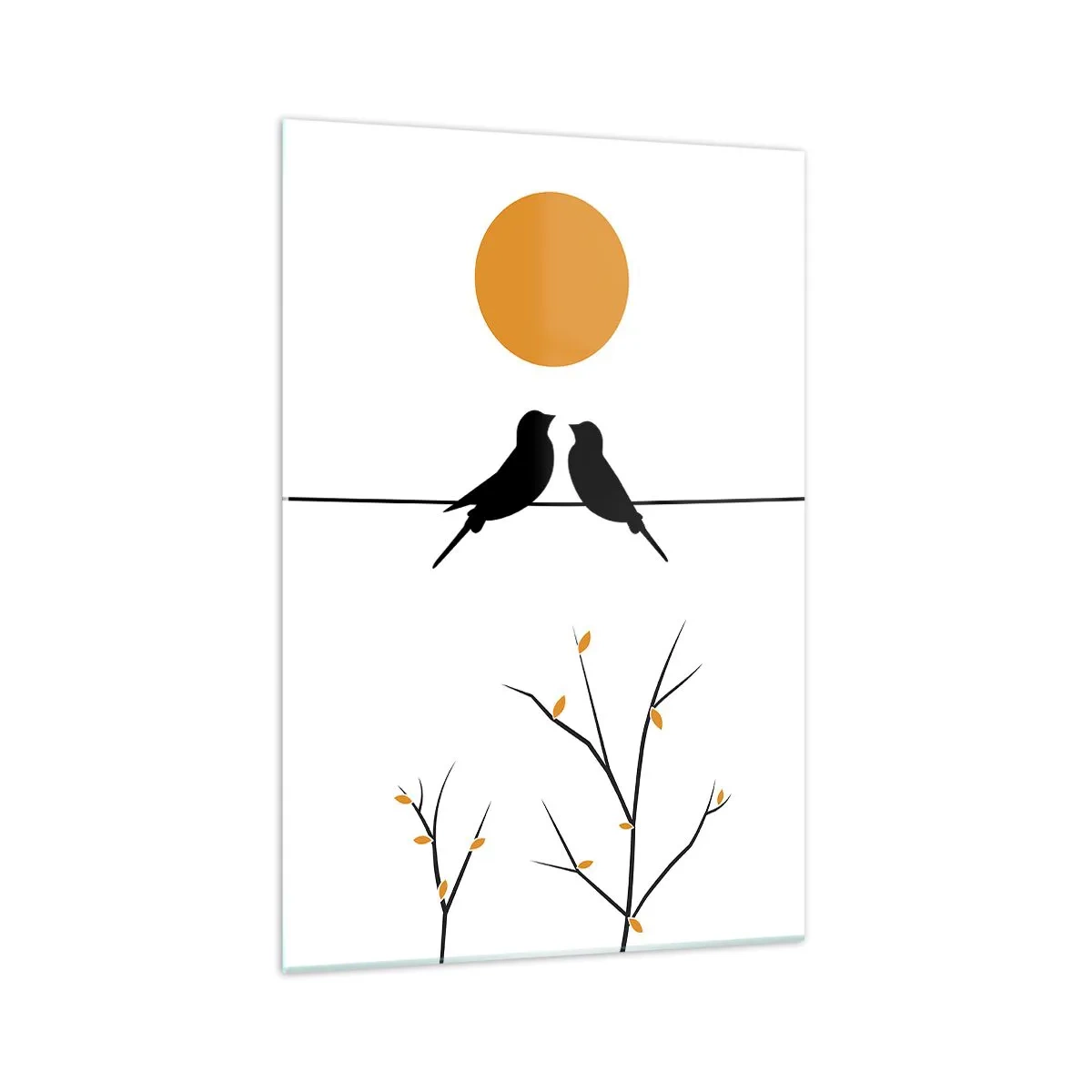 Billede på glas - Nattergal - 70x100 cm