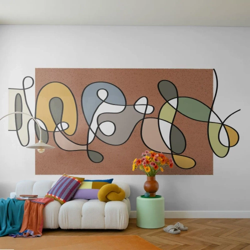 Fototapet Premium Sand - En abstraktion, der er værd at smile over - Moderne, Abstraktion, Stykke - 350x256 cm