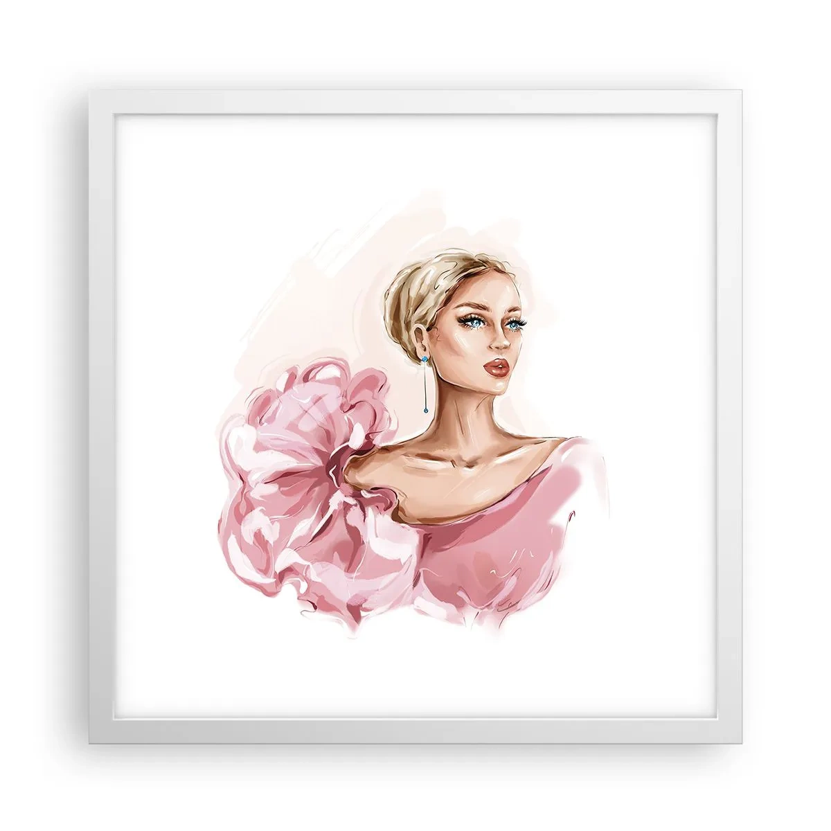 Plakat i hvid ramme - Som malet... - 40x40 cm