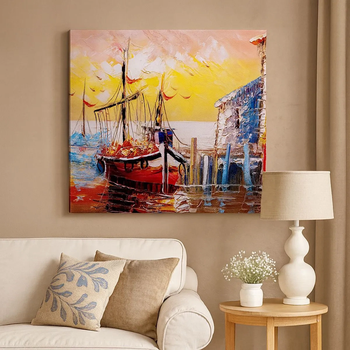 Lærredstryk - Billede på lærred - Glædelig tilbagevenden - 30x30 cm