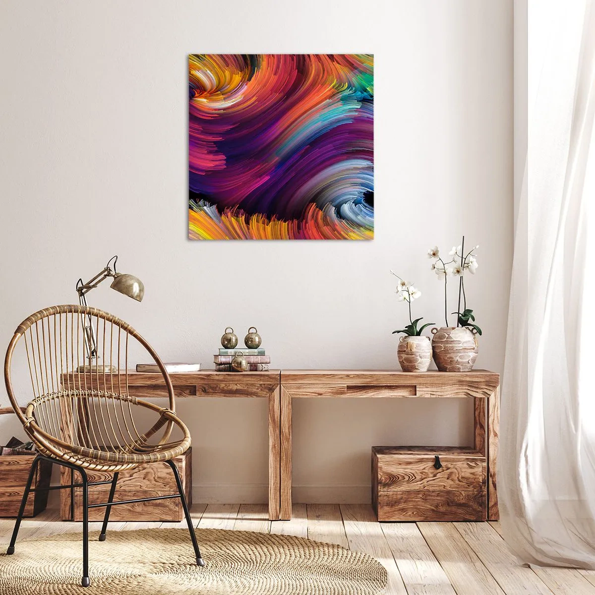 Lærredstryk - Billede på lærred - Begyndelsen på en ny verden - 40x40 cm