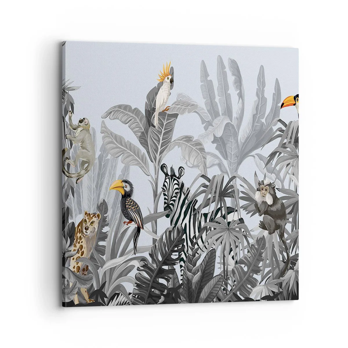 Lærredstryk - Billede på lærred - En afrikansk fabel - 70x70 cm