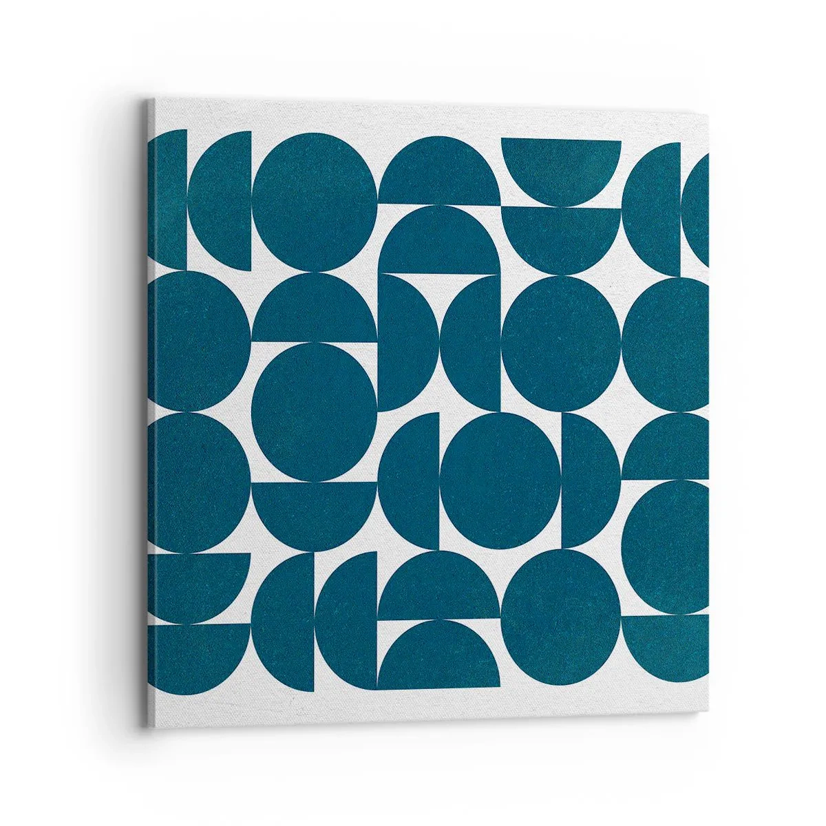 Lærredstryk - Billede på lærred - Cirkler og halvcirkler - 70x70 cm