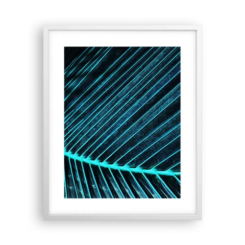 Plakat i hvid ramme - Tekstur af grønt - 40x50 cm