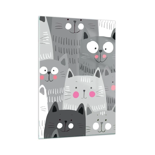 Billede på glas - Kattens verden - 50x70 cm