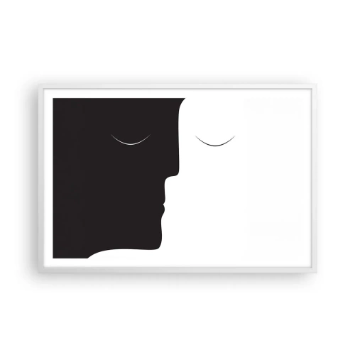 Plakat i hvid ramme - Modsætningernes enhed - 91x61 cm