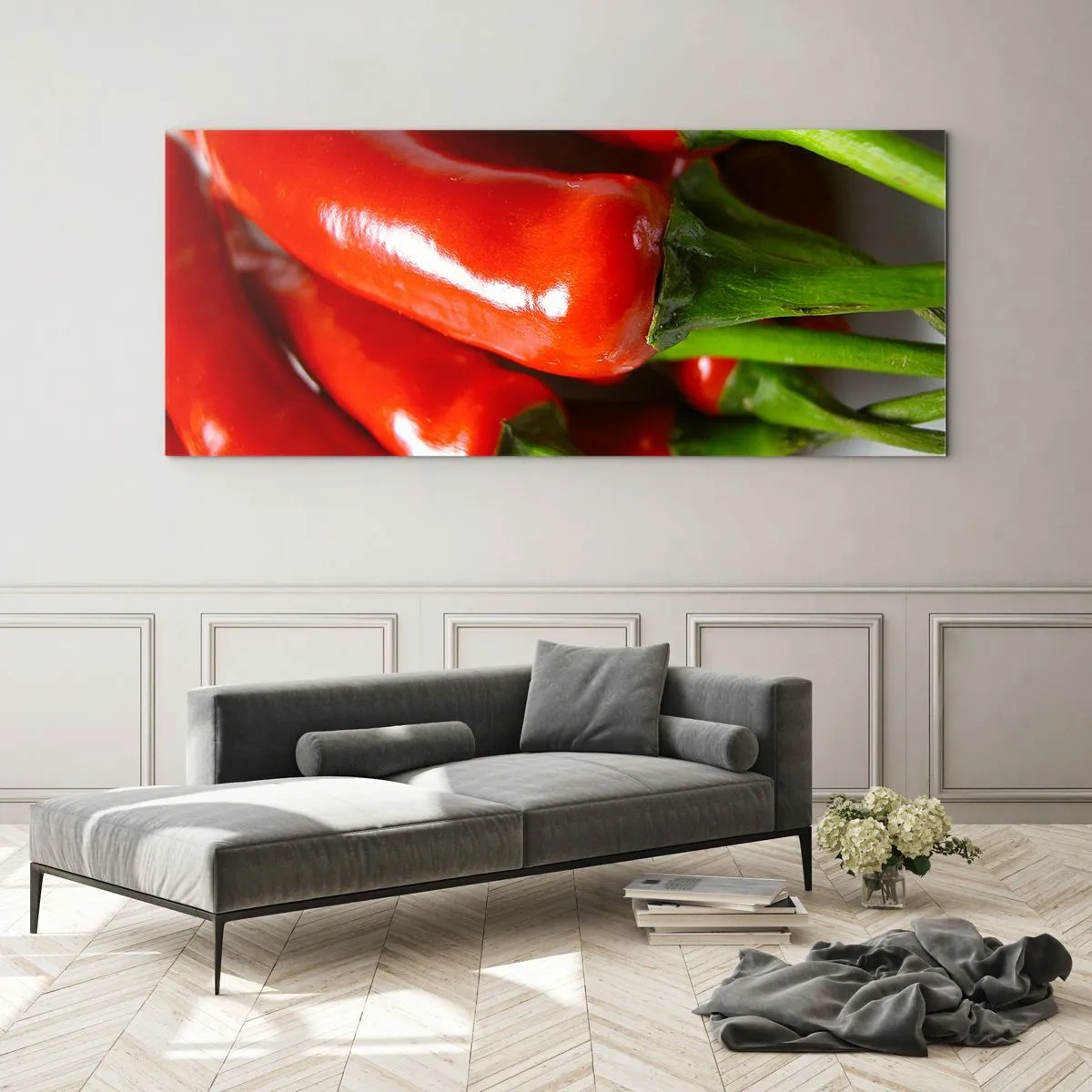 Billede på glas - Saftig, skinnende, glat - 100x40 cm