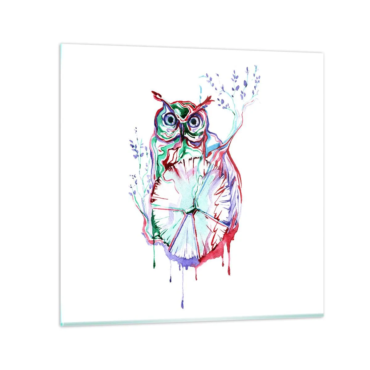 Billede på glas - Klog af natur - 40x40 cm