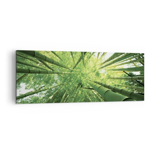 Lærredstryk - Billede på lærred - I en bambuslund - 140x50 cm