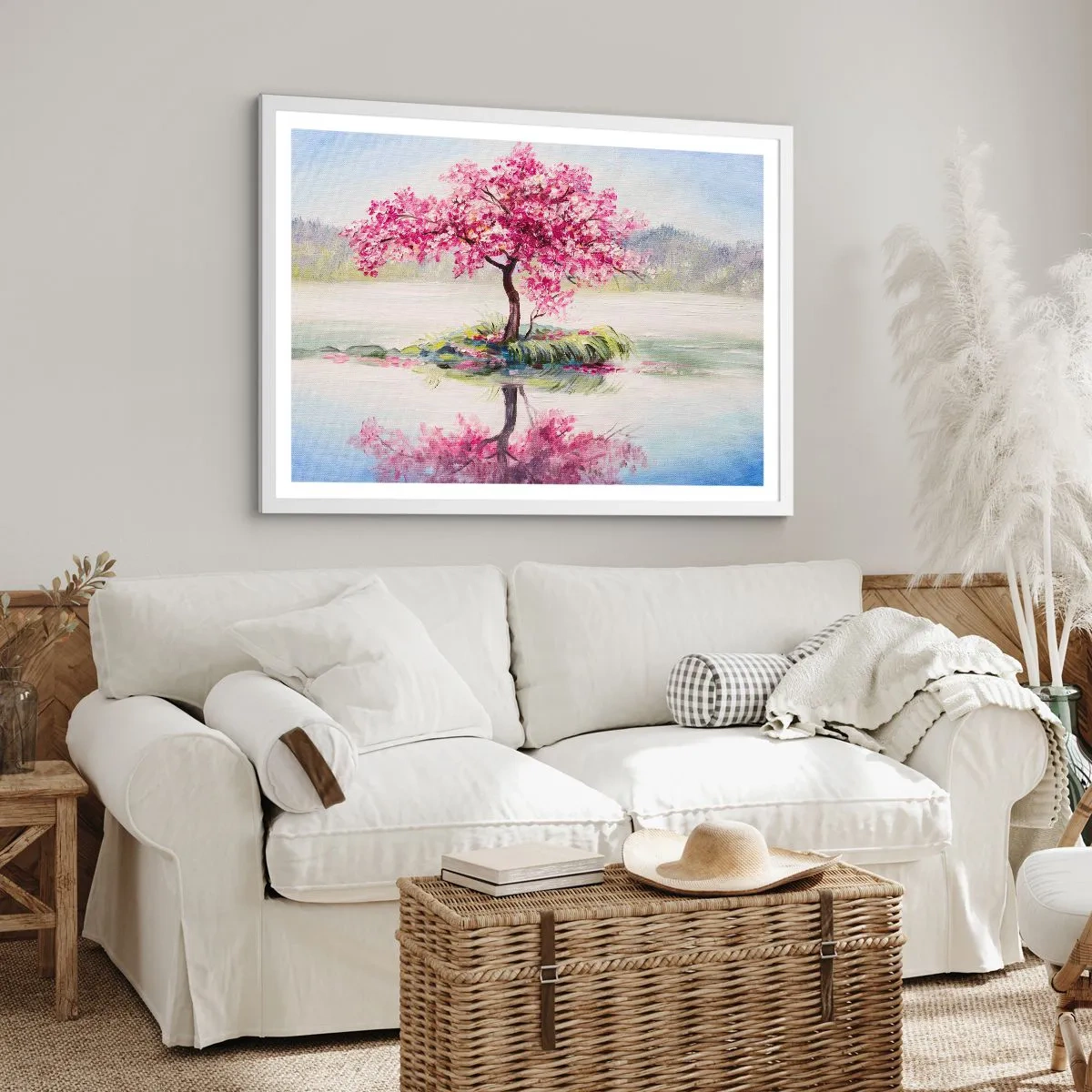 Plakat i hvid ramme - Forårsfestival - 70x50 cm