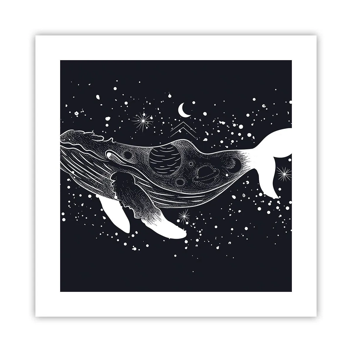 Plakat - I universets ocean - 40x40 cm