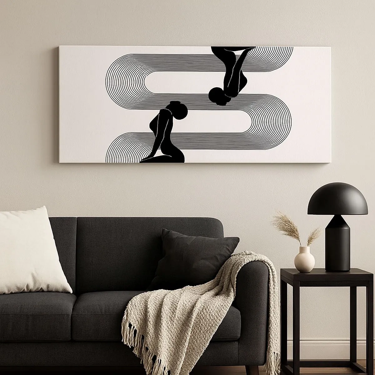 Lærredstryk - Billede på lærred - Sensuel symmetri - 100x40 cm