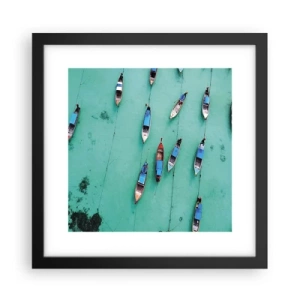 Plakat i sort ramme - I glædelig forventning - 30x30 cm