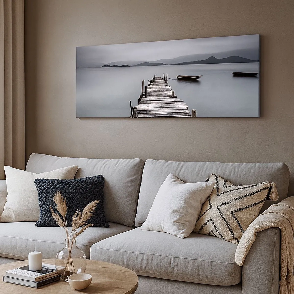 Lærredstryk - Billede på lærred - Du kan tage af sted i morgen - 100x40 cm