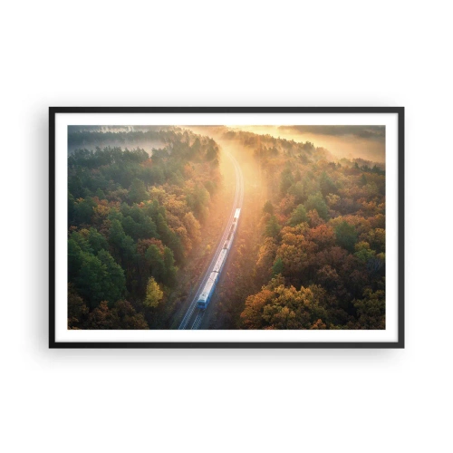 Plakat i sort ramme - Efterårsrejse - 91x61 cm