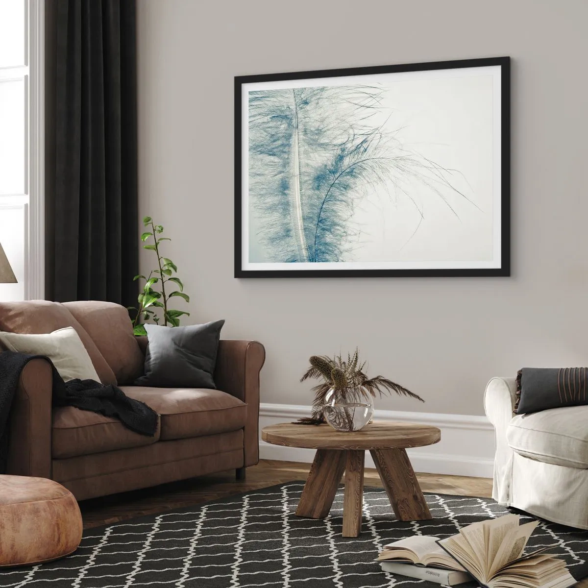 Plakat i sort ramme - Naturens hvisken - 70x50 cm