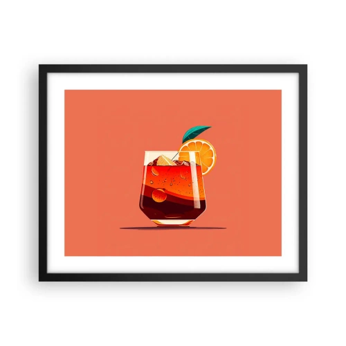 Plakat i sort ramme - Sommerens forfriskning - 50x40 cm