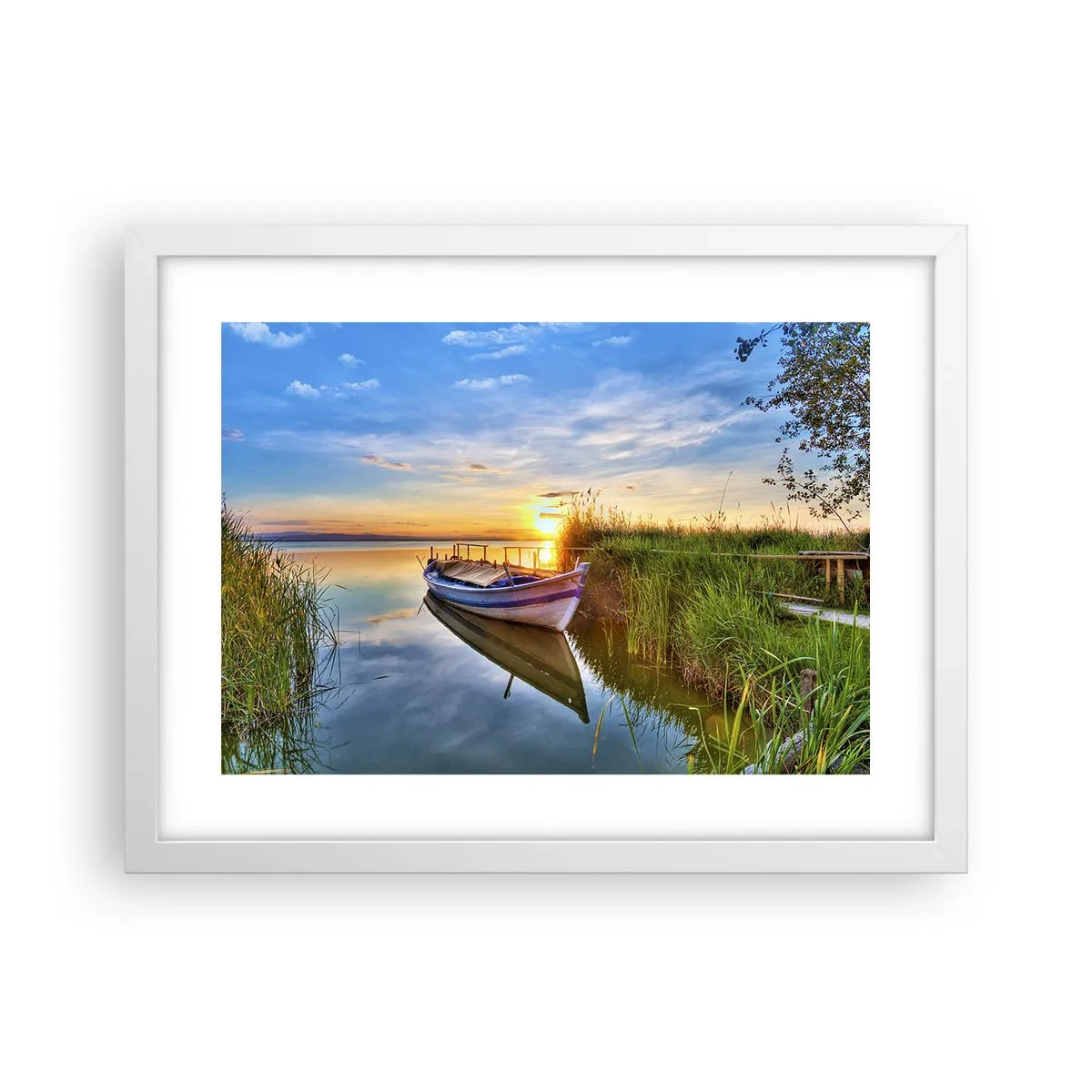 Plakat i hvid ramme - Bugt med opfyldte drømme - 40x30 cm