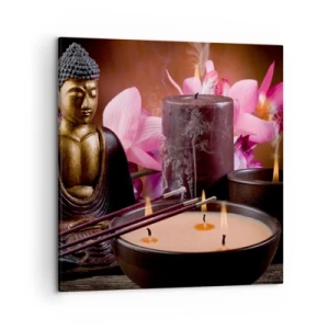 Lærredstryk - Billede på lærred - Rydde sindet, berolige kroppen - 50x50 cm