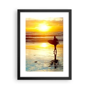 Plakat i sort ramme - Krigerens tilbagevenden - 30x40 cm