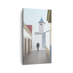 Lærredstryk - Billede på lærred - Solrig gåtur - 45x80 cm