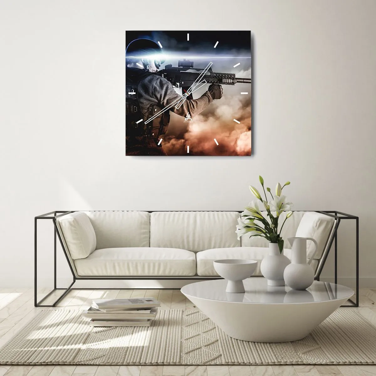 Vægur, Uret - Bare en helt - 30x30 cm