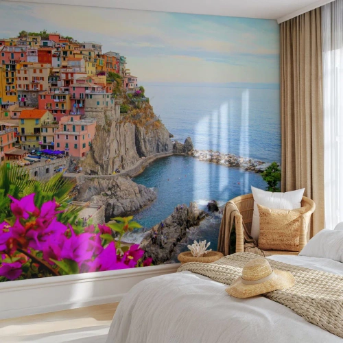 Fototapet Premium Sand - En grinende by - Landskab, Manarol, Italien - 250x175 cm