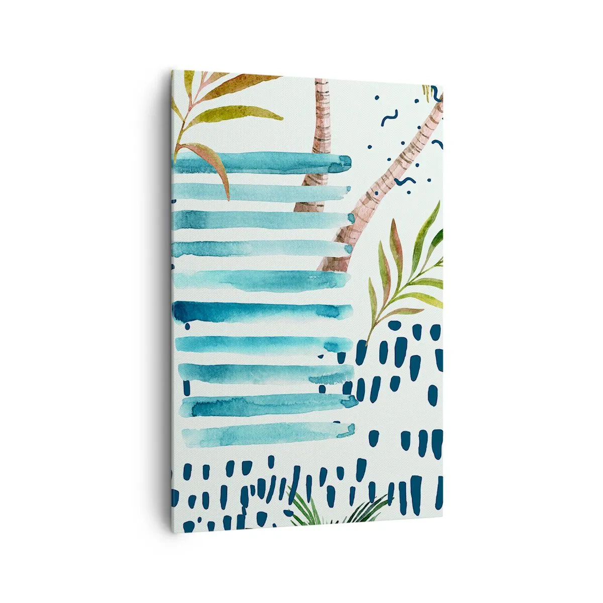 Lærredstryk - Billede på lærred - Ferie under palmerne - 80x120 cm