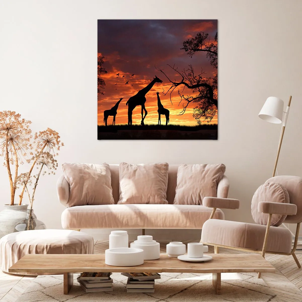 Lærredstryk - Billede på lærred - En lille middag med dem, du holder af - 60x60 cm