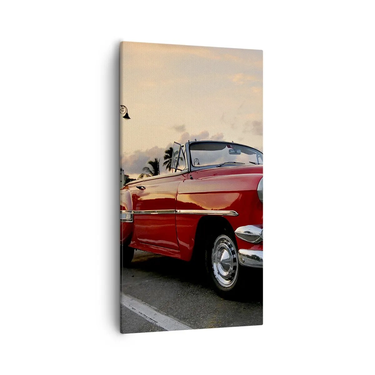 Lærredstryk - Billede på lærred - Den røde varme i troperne - 55x100 cm