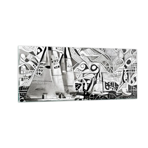 Billede på glas - Mellem bølgerne - 100x40 cm